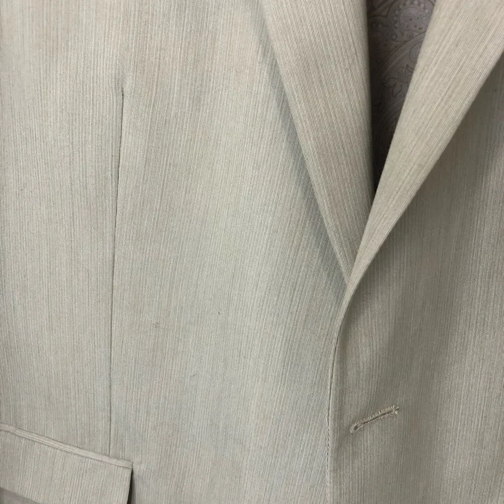 Chaps cream 2 button blazer suit jacket, size 46L - Picture 2 of 8